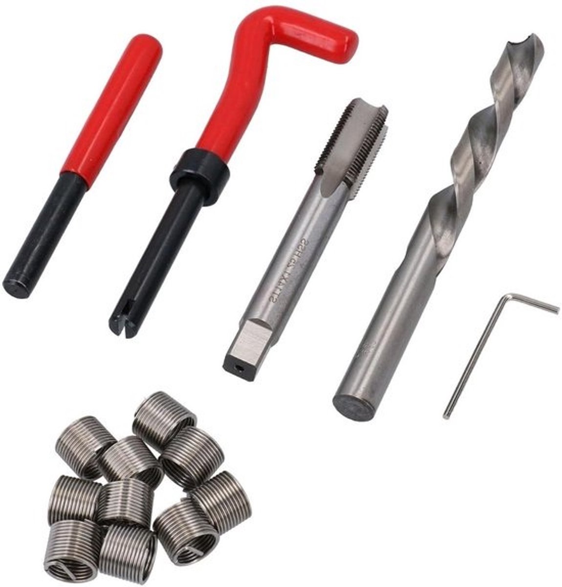 Schroefdraad Reparatie Set - Helicoil Kit - Schade Herstellen - Sterkere Binnendraad - M12 x 1.25mm - Blauw