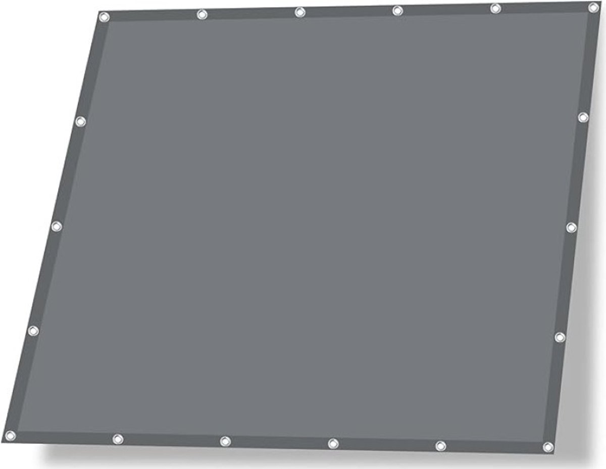 PolkaHome Waterdicht schaduwzeil 3x3 m - UV-bescherming - Donkergrijs