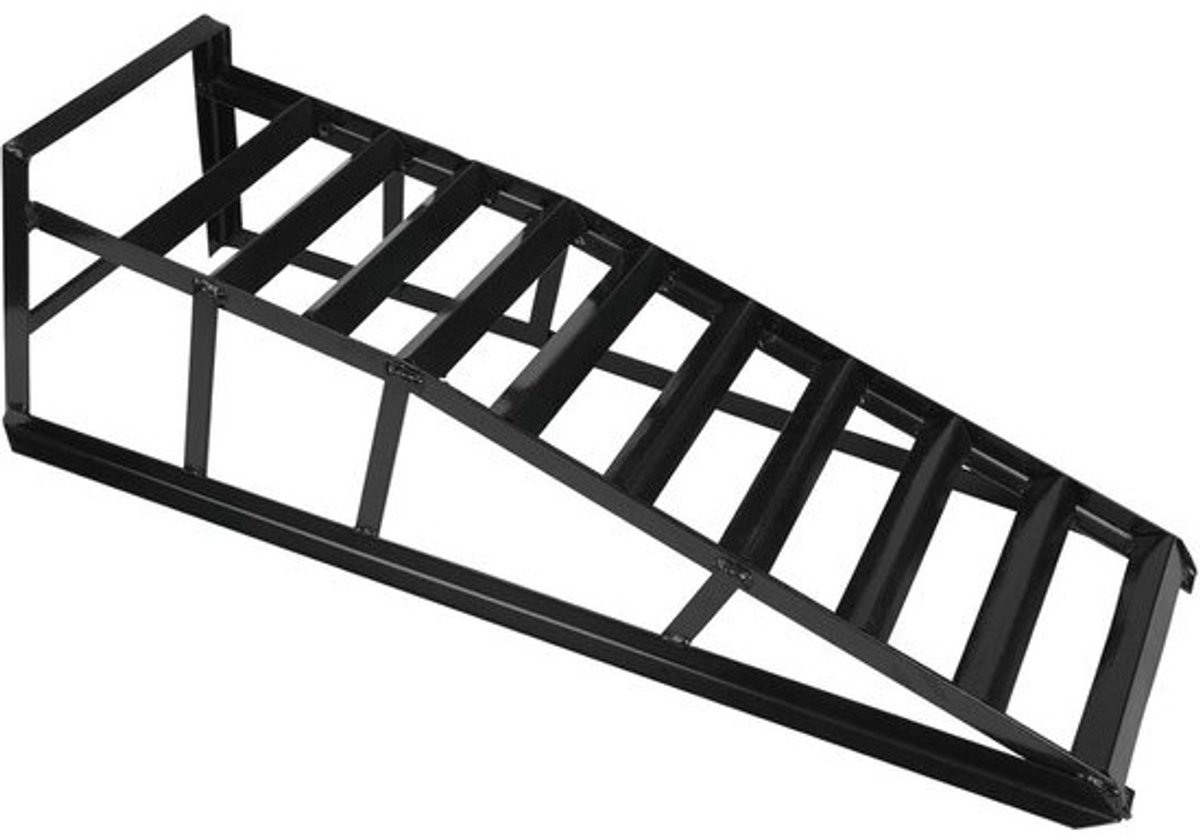 Oprijbruggen Personenauto's - Autobruggen Oprijplaten - Onderhoud Voertuigen - Robuuste Staalconstructie - 225 mm Bandbreedte - Gelakt