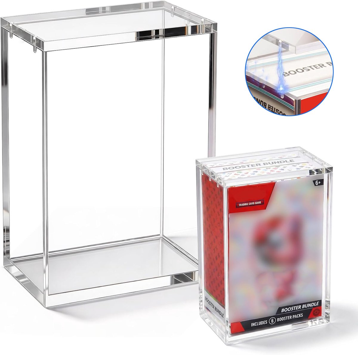 Acryl Displaydoos Voor Boosterbundel - Doorzichtige Opbergdoos Met Magnetische Sluiting - Stapelbaar Display En Beschermhoes
