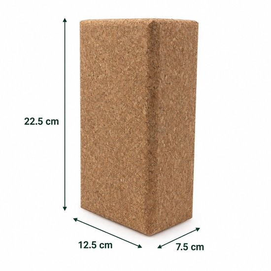 MindBaas - Yoga Blok - 2 stuks - Premium Portugees Kurk - Duurzaam & Lange Levensduur - Antislip - Yoga Blokken Set Kurk - Cork Yoga Blocks van MindBaas — afbeelding 3