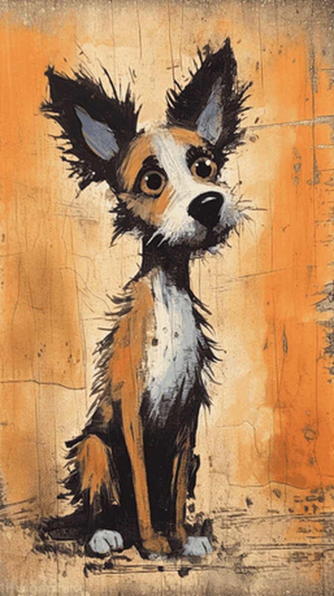 Hond poster - Dieren - hond - Abstract - posters - formaat 70x100cm - L525