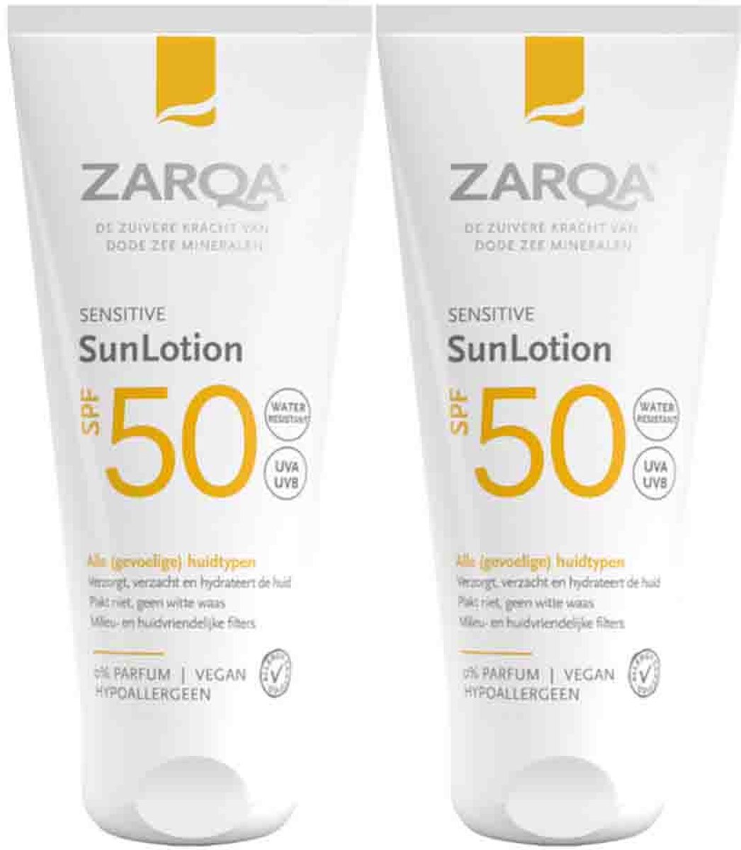 Zarqa Sun SunLotion SPF 50 - 2 x 50 ml - Voordeelverpakking