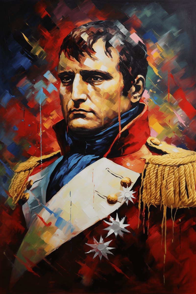 Napoleon Poster - Geschiedenis - Abstracte - Napoleon Bonaparte - Wanddecoratie - posters - formaat 30x40cm - XS2014RTB