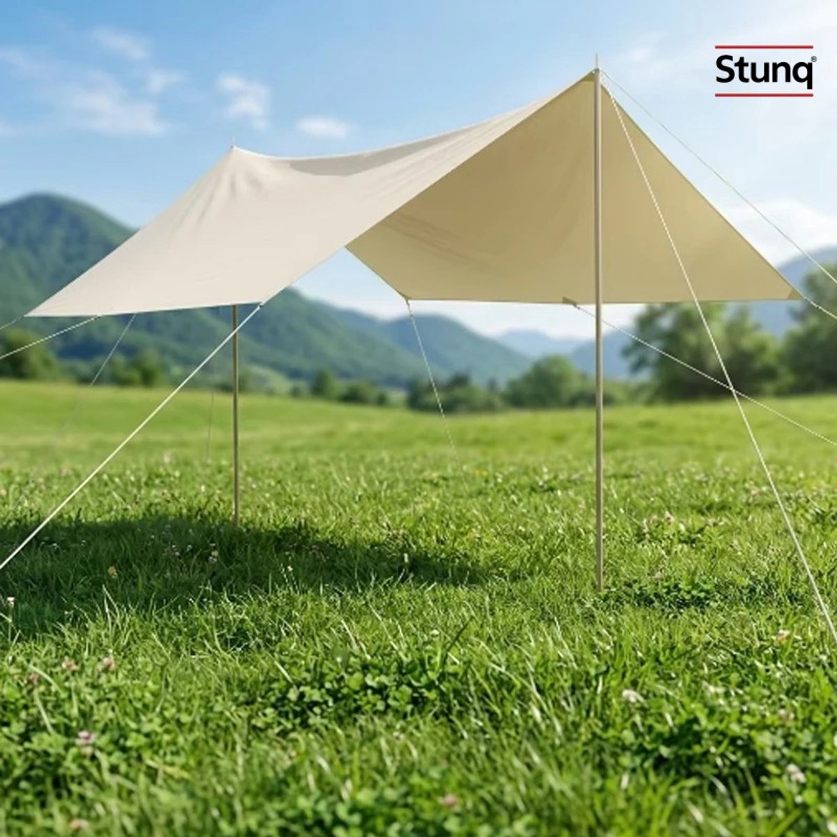Stunq® Draagbare waterdichte luifel 3x3m - Camping zonnescherm tent buitenzeil voor toerisme