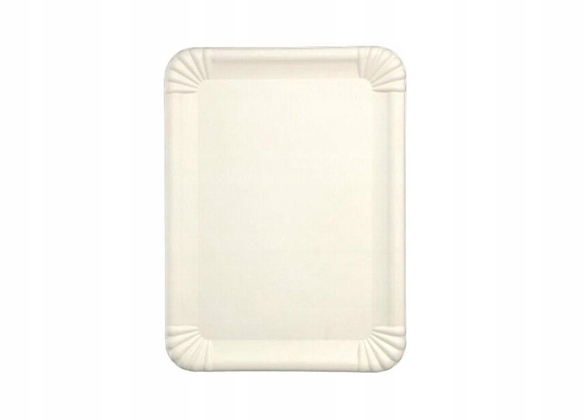 Witte Suikerriet Rechthoekige Dienbladen 26x35cm - 25 stuks