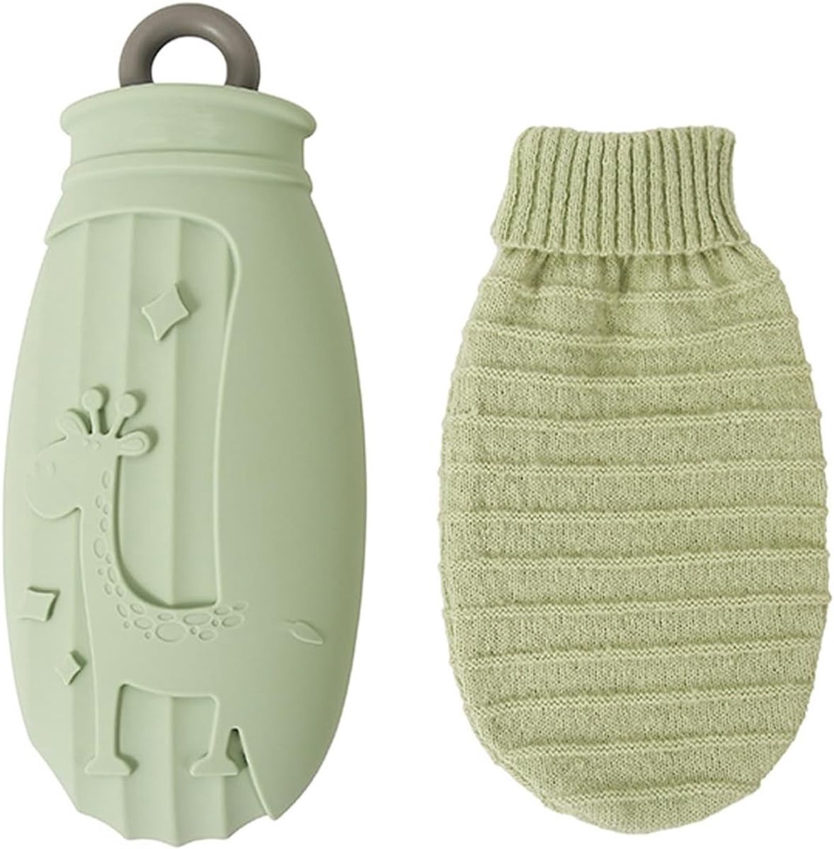 Mini Warmwaterkruik met Deksel, 500ml Silicone Flessen voor Warm en Koud Kompres, Draagbare Warmwaterkruik voor Pijnverlichting en Ontspanning
