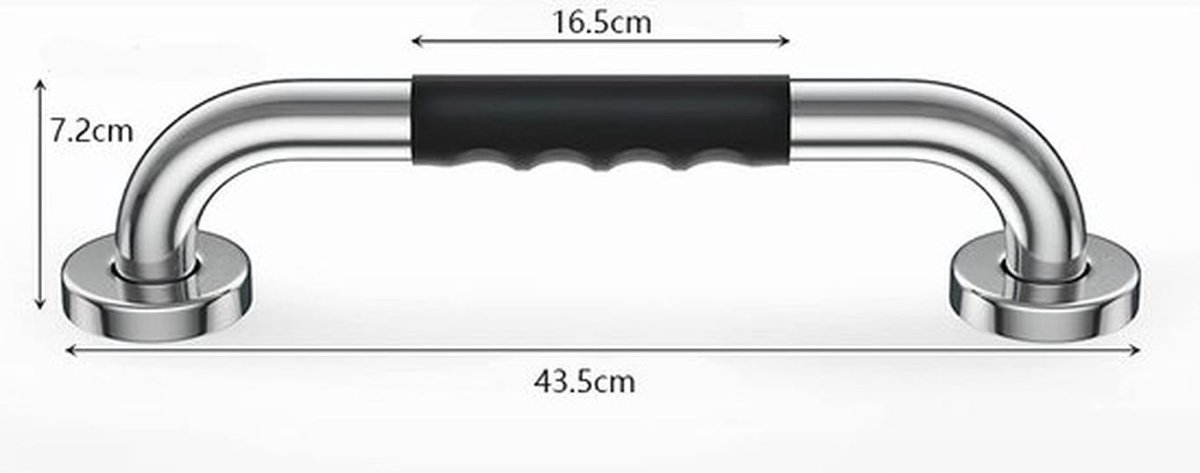 2stuks - Set van 2 antisliphandgrepen - 43.5cm - silicagel veiligheidshandgrepen - badhandgreep voor badkuip - Badhandgreep met handgreep - Antislip handgreep - Veiligheidshandgrepen - Badhandgreep