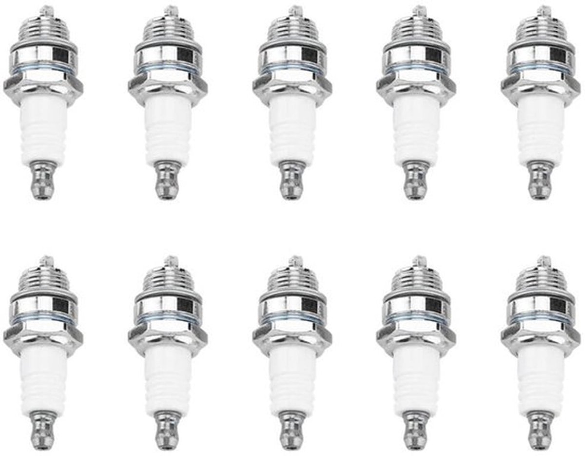 Bougies geschikt voor bosmaaiers, 10 stuks, ABS-materiaal, geschikt geschikt voor diverse bosmaaiers.