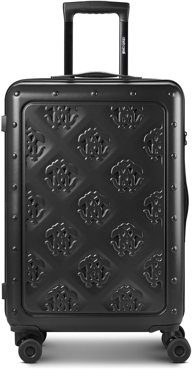 Roberto Cavalli Florence 4 wielen Trolley 63 cm met uitbreidingsplooi - Harde bagage - TSA slot - black
