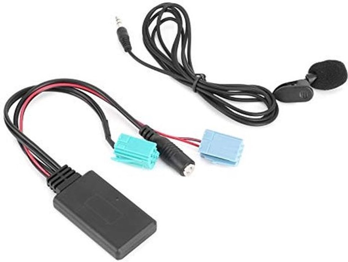 - Bluetooth Audio Kabel - 6Pin AUX-IN Adapter - Microfoon Inclusief - Geschikt voor Renault - Auto Audio Verbinding - Clio Espace Megane
