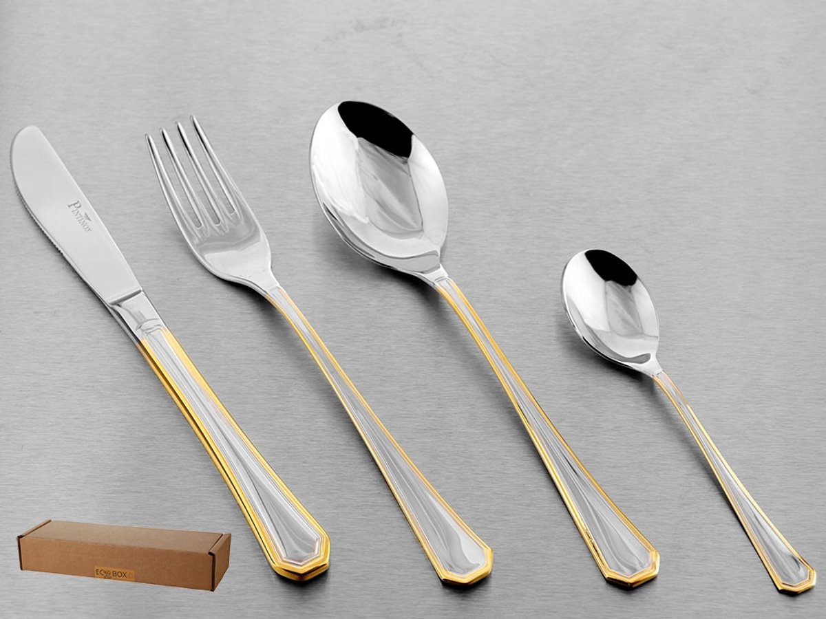 Pintinox America 24-delig Bestekset voor 6 personen, 2.5mm dik, verguld