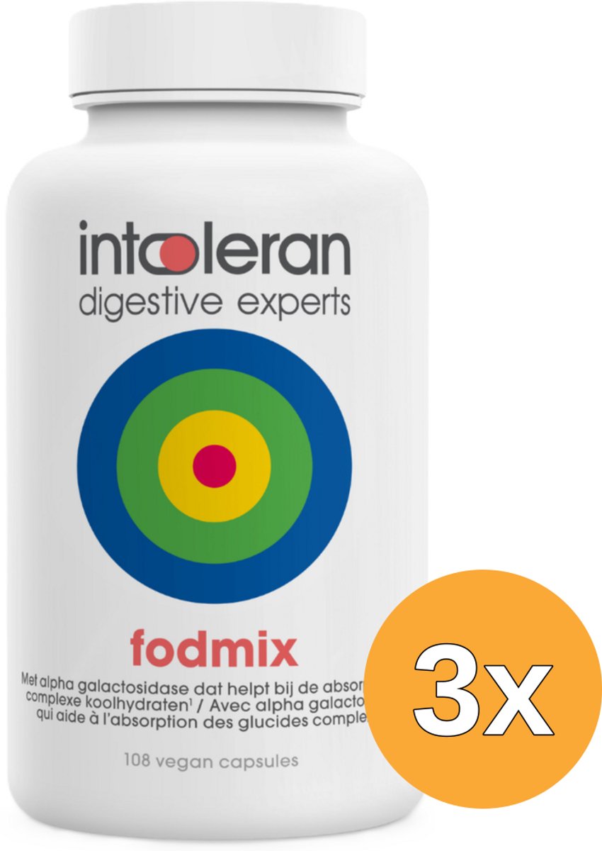 3x Intoleran Quatrase 10.000 (108 vega capsules)