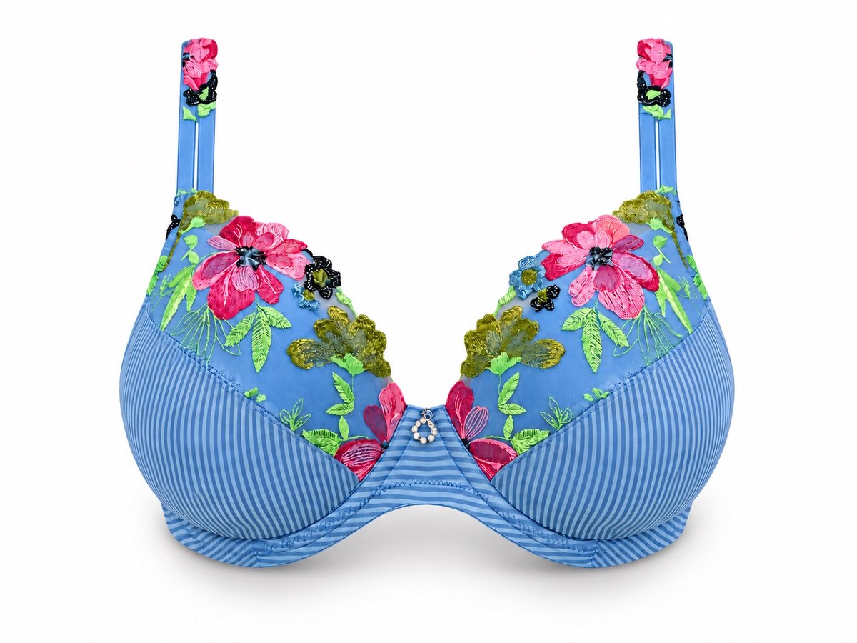Marie Jo Odilly Push Up Bh 0102887 Santorini Blue - maat EU 75D / FR Blauw
