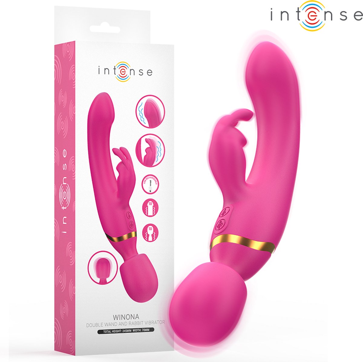 Winona Double Rabbit en Wand Vibrator