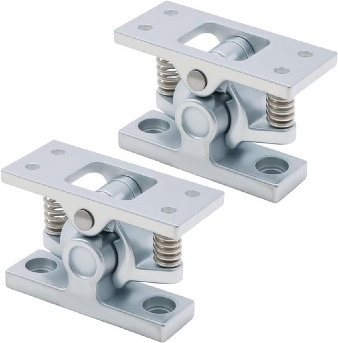 Deurstopper Zinklegering - Deurhouder Veer - Schade Voorkomen - Weerbestendig Ontwerp - 65 mm - Zilver