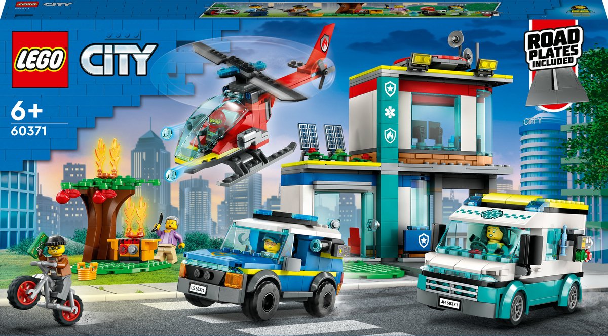 Bol.com LEGO 60371 City Hoofdkwartier van hulpdienstvoertuigen Speelgoed voor Kinderen van 6+ Jaar aanbieding