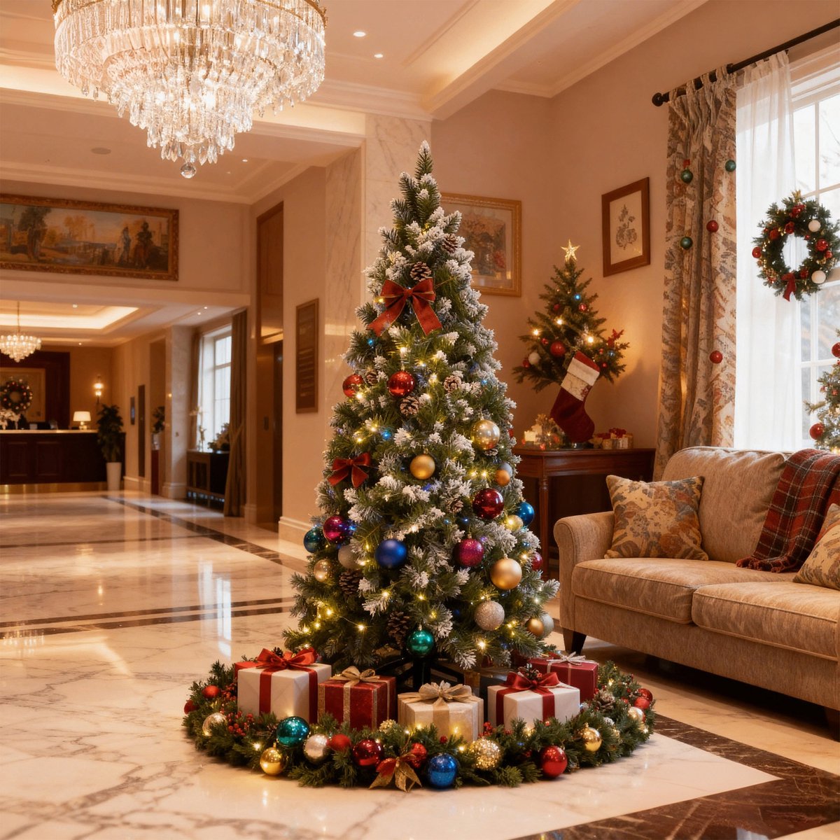 Kerstboom – 210cm Kunstkerstboom – Met Sneeuweffect & Dennenappels – Groene PVC Takken – foto 7