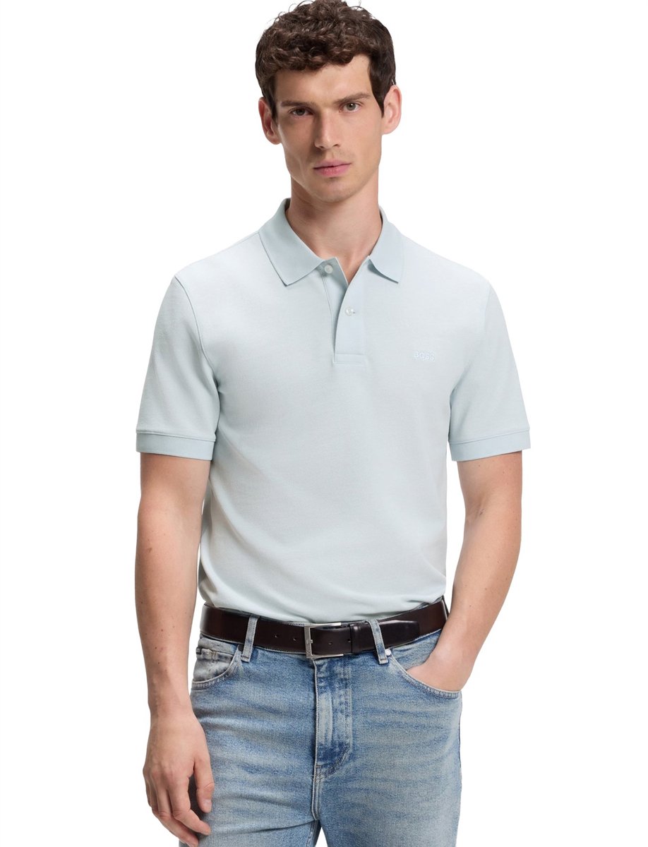 Hugo Boss poloshirt korte mouw lichtblauw