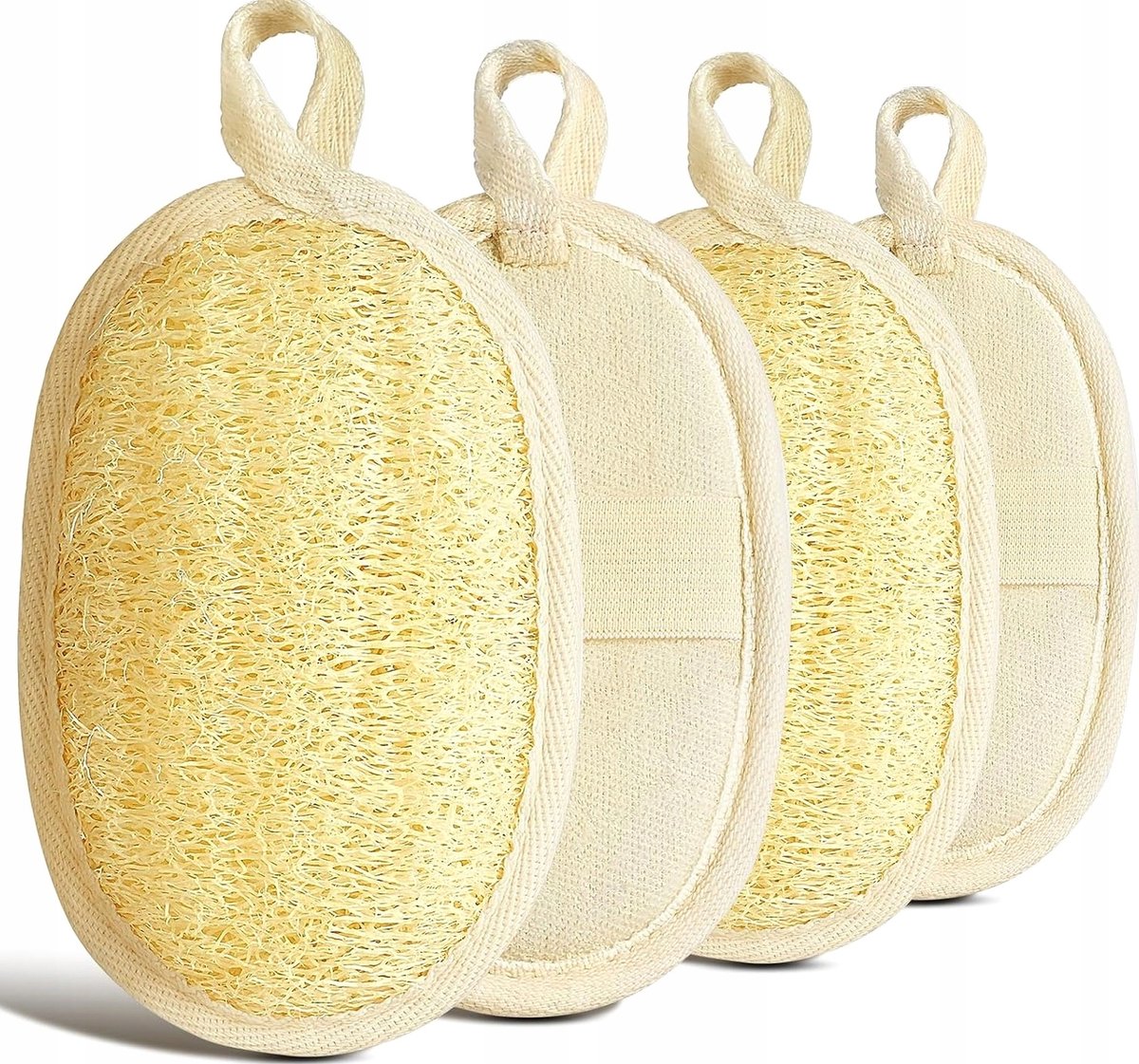 Natuurlijke Luffa Spons Set - 4 Stuks - Bad & Keuken - Eco