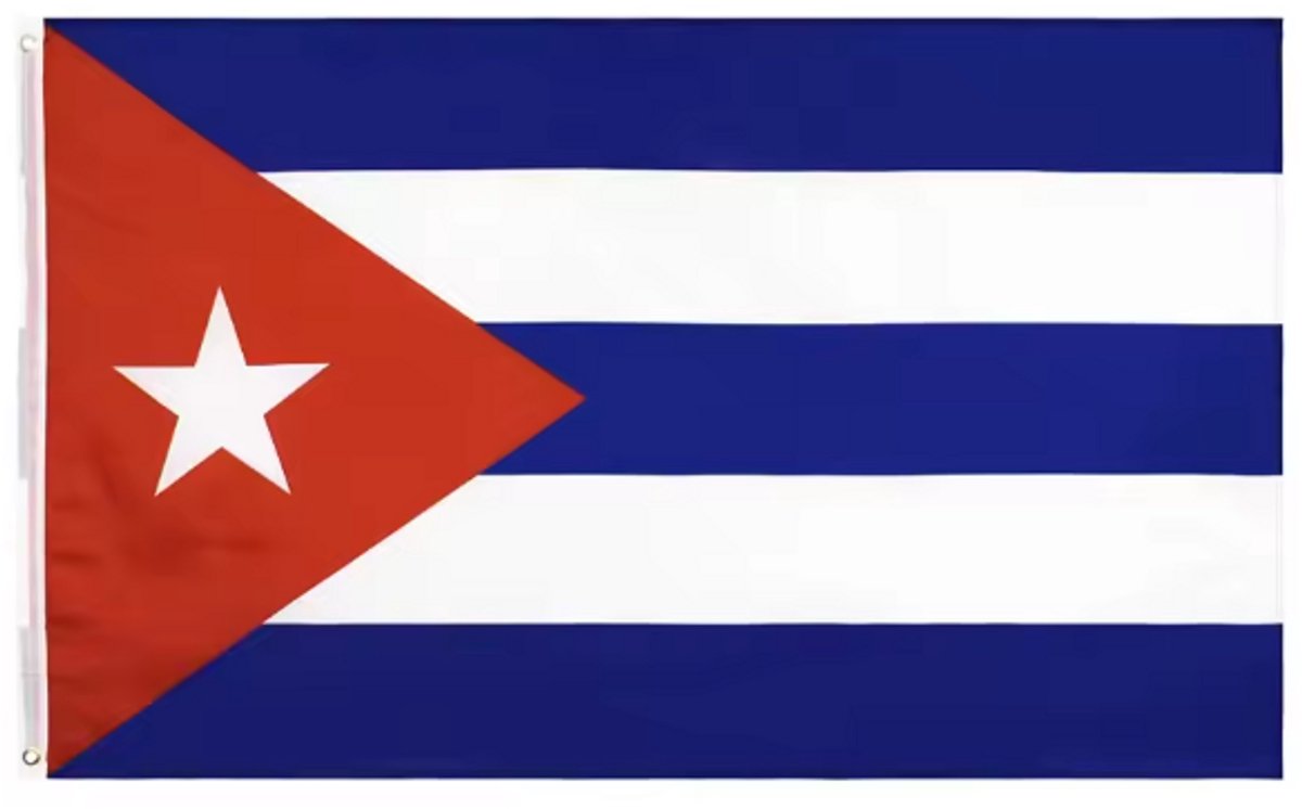 New Age Devi - Cuba Vlag 150x90 cm - Sterke Polyester Waaier met Metalen Oogjes