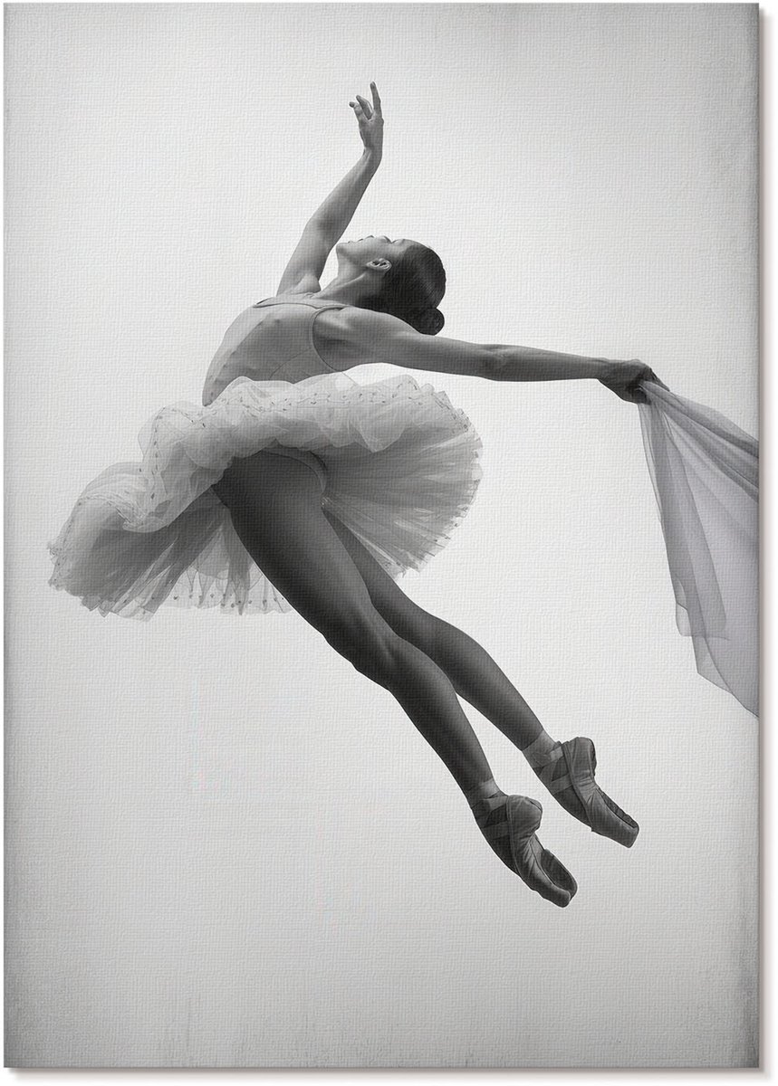 Tulup Polycanvas Wandposter - Dans Van Elegantie, Fotografie - A4 - Zwart-wit Wandposter - Rechthoek - Interieurdecoratie - Woonkamer, Slaapkamer, Kantoor - Klassiek
