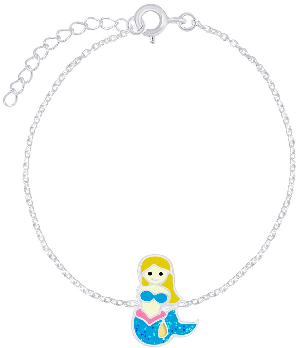 Joy|S - Zilveren zeemeermin armband - 14 cm + 3 cm extension - sterling zilver 925