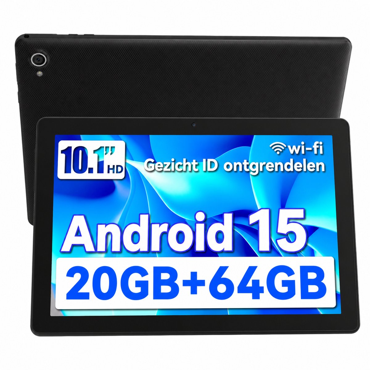 Hotlight- Android 15 Tablet - 10.1 inch - 20(3+17)GB RAM/64GB ROM– 5000mAh - Zwart