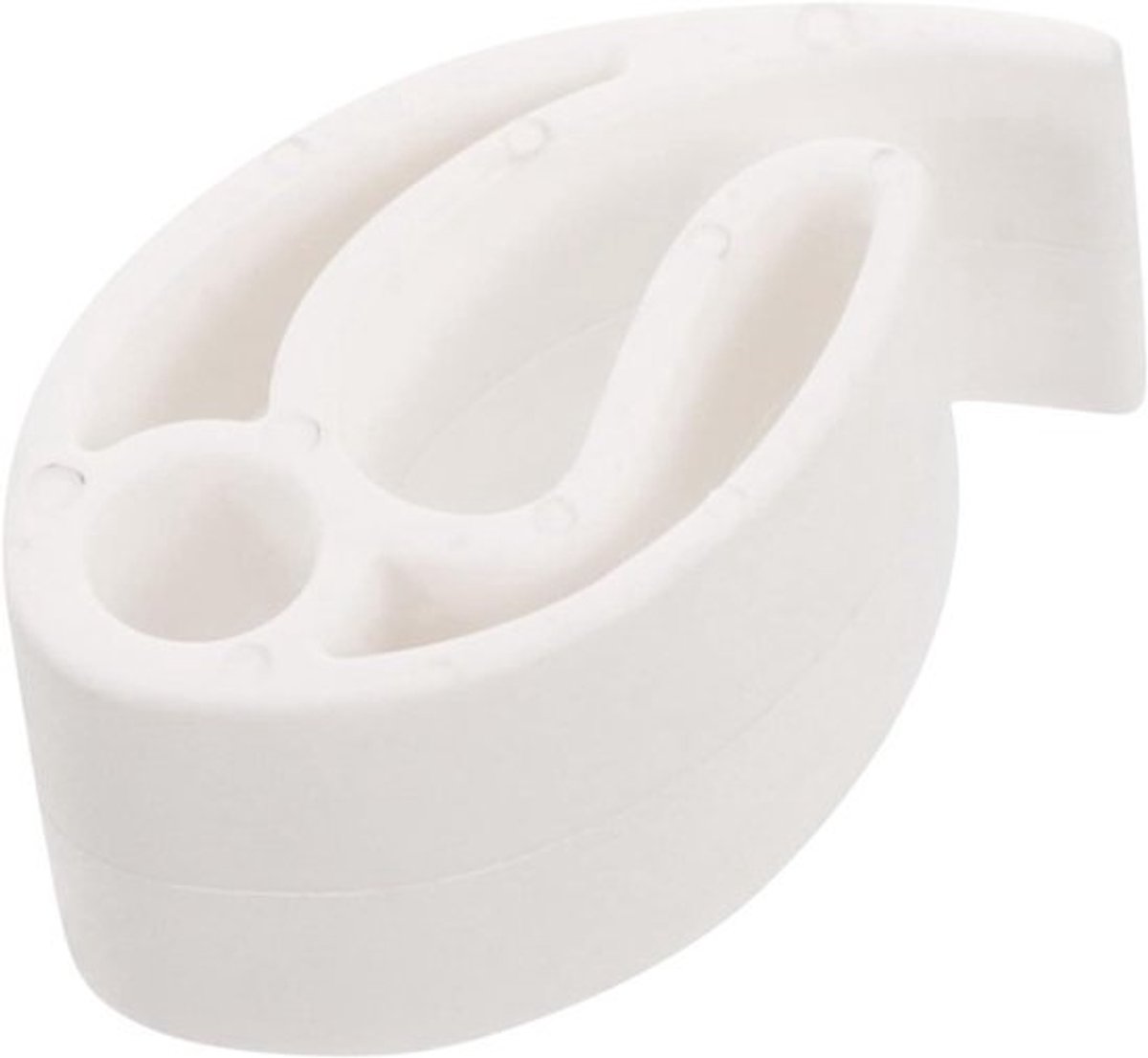 Vliegende Schijf Clip - Frisbee Houder - Schijf Meenemen - Krasvrij Oppervlak - 45 x 25 x 2 cm - Wit