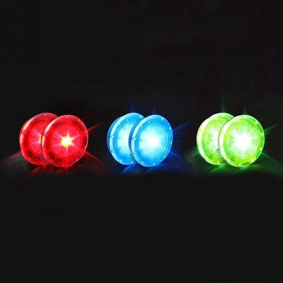 Fiets Spaaklichten - Wielverlichting LED - Veilig Fietsen - Automatisch Knipperend Patroon - IP67 Waterdicht - Rood Blauw Groen
