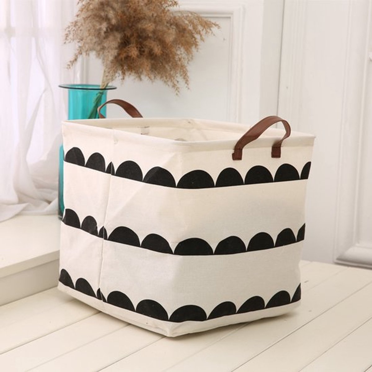 Set van 2 - Opvouwbare wasmand - Wasmand voor vuile was - Opbergmand met handvat - Waterdicht - Opbergtas