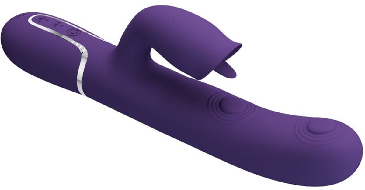 Rabbit Vibrator met Licking Functie Paars