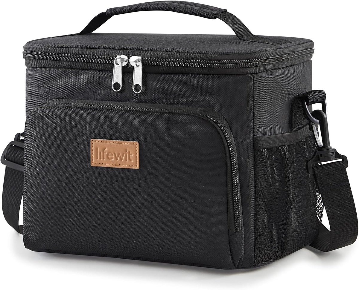 Lunchbox - 9 liter - Oxford-stof - Lekvrij - Waterdicht - Zwart