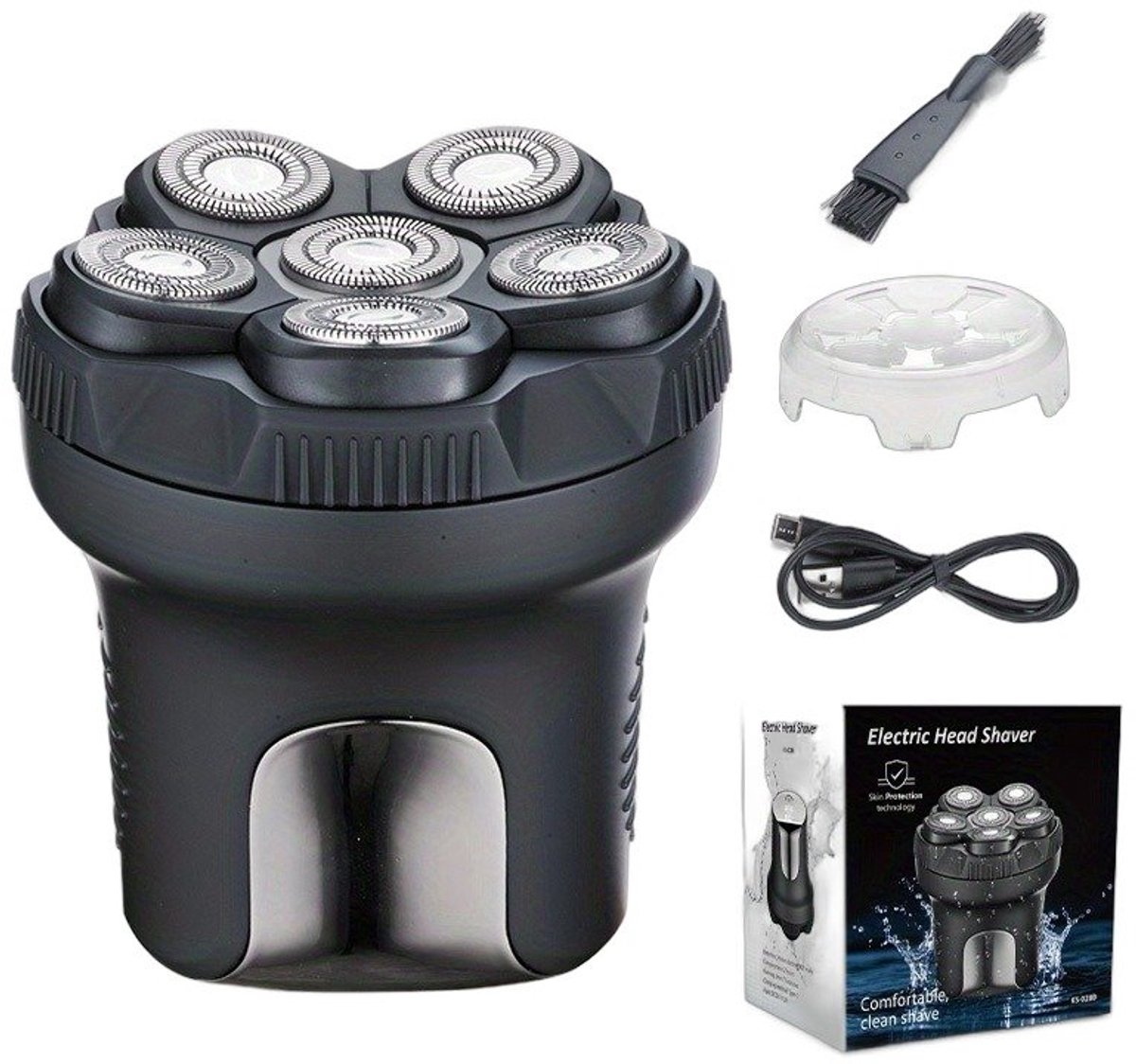 Currero Foil Shaver - Scheerapparaat Mannen - Hoofd Scheerapparaat - Head Shaver - Tondeuse met Trimmer - Lichaam en Baard - Oplaadbaar