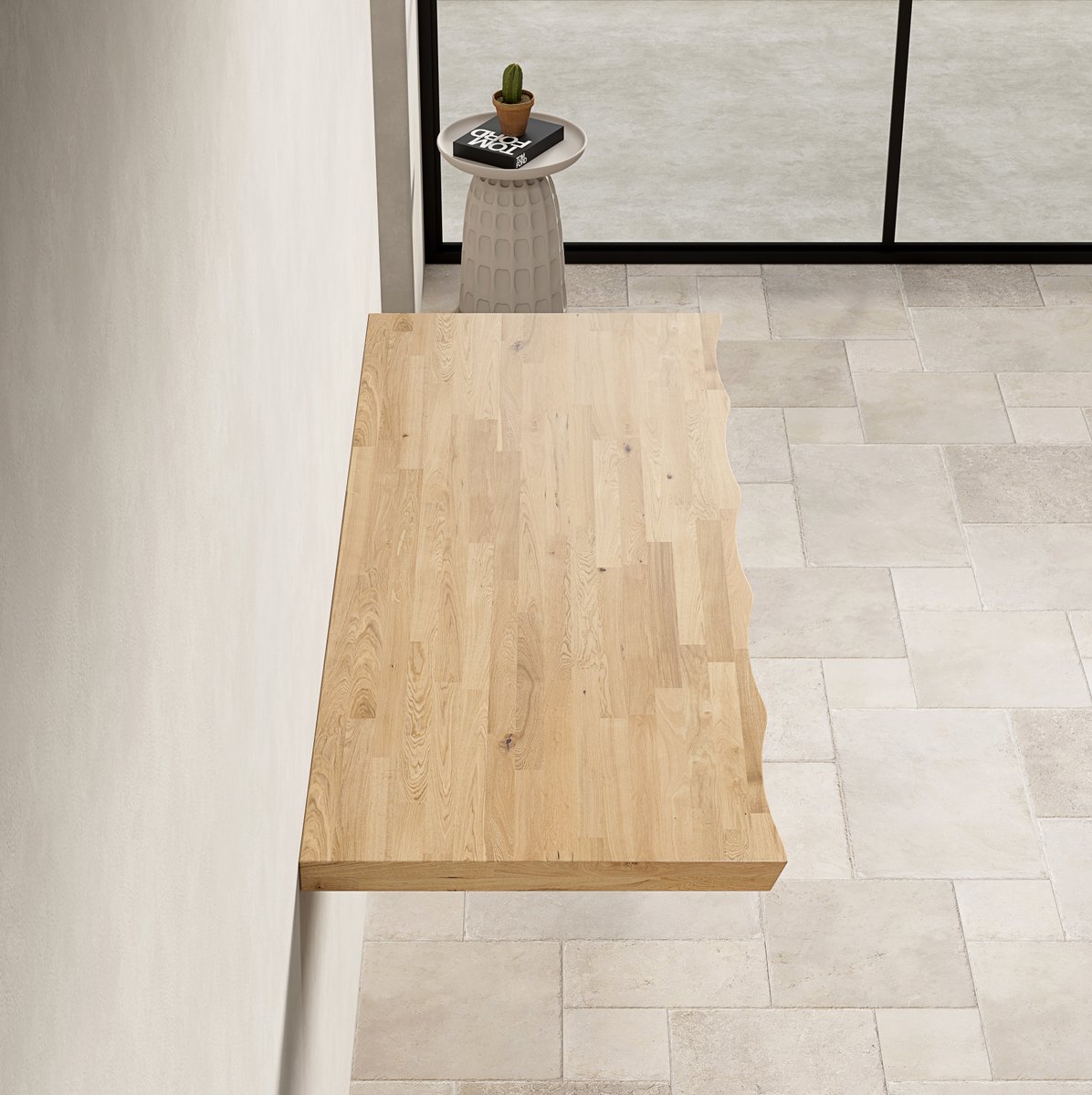 MODFU - Tafelblad - Wellenrand - Natuurhout - 120 Cm