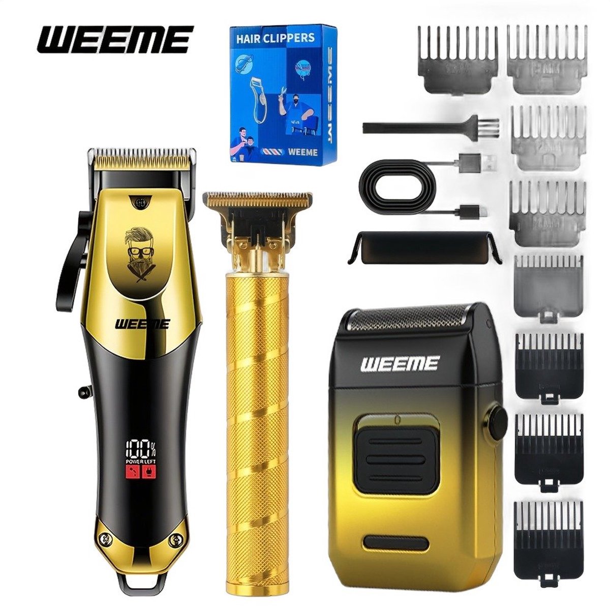 Currero Foil Shaver - Scheerapparaat Mannen - Hoofd Scheerapparaat - Head Shaver - Tondeuse met Trimmer - Lichaam en Baard - Oplaadbaar