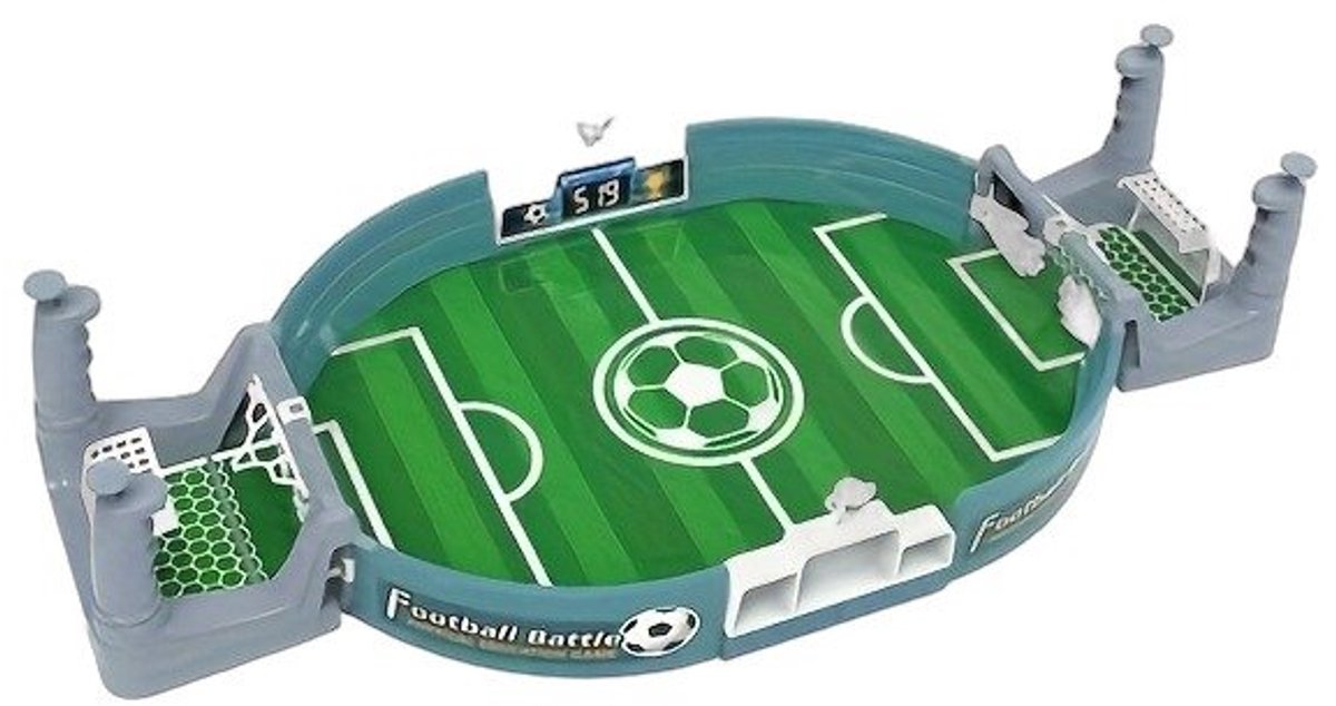 Currero Voetbalspel - Tafelvoetbal - Tafelvoetbalspel - Mini Voetbaltafel - Gezelschapsspel - Binnen en Buiten - Kinderen en Volwassenen - Middelgrote Tafelvoetbaltafel