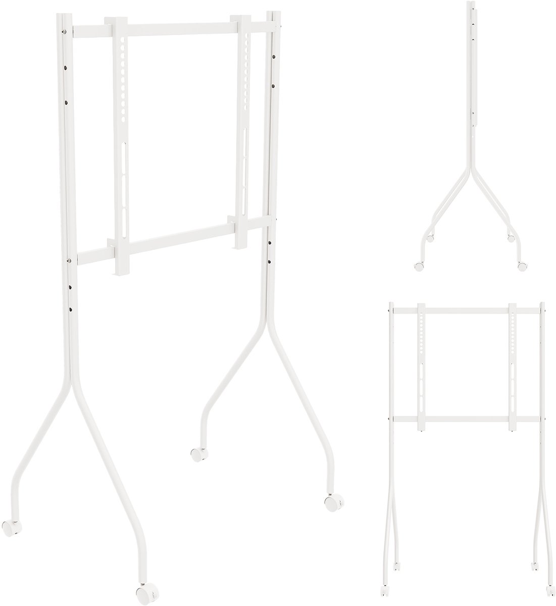 Maclean - tv-standaard op wieltjes, 37-80", max. draagvermogen 50 kg, max. VESA 600x400, wit, MC-180 W