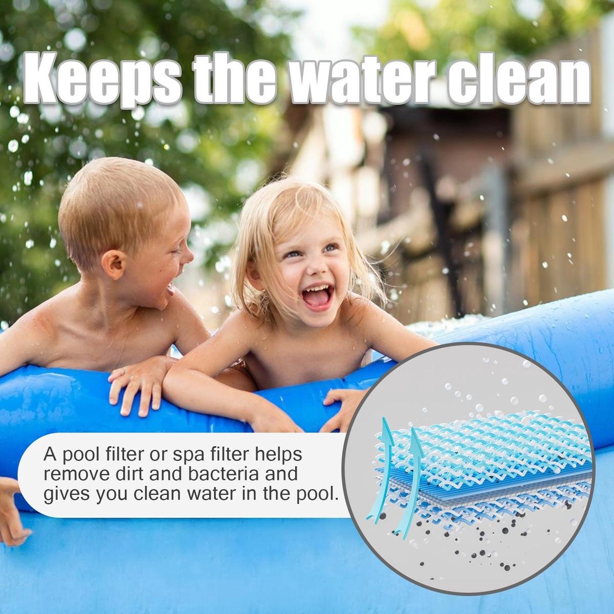 Filters Geschikt voor opblaasbare zwembaden, FD2089, 4-pack