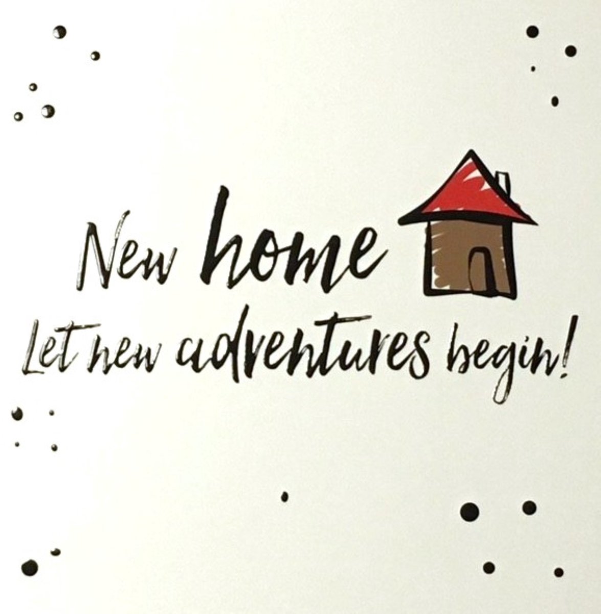 Luxe Wenskaart Nieuwe Woning - Wenskaarten - Verhuiskaart - Nieuw Huis - New Home - Neues Haus - Nouvelle Maison - Serie Joy - Artige - Kaart - 1 Stuks - In Folie - Gratis Verzonden - Hoge Afnamekortingen - 14x14cm