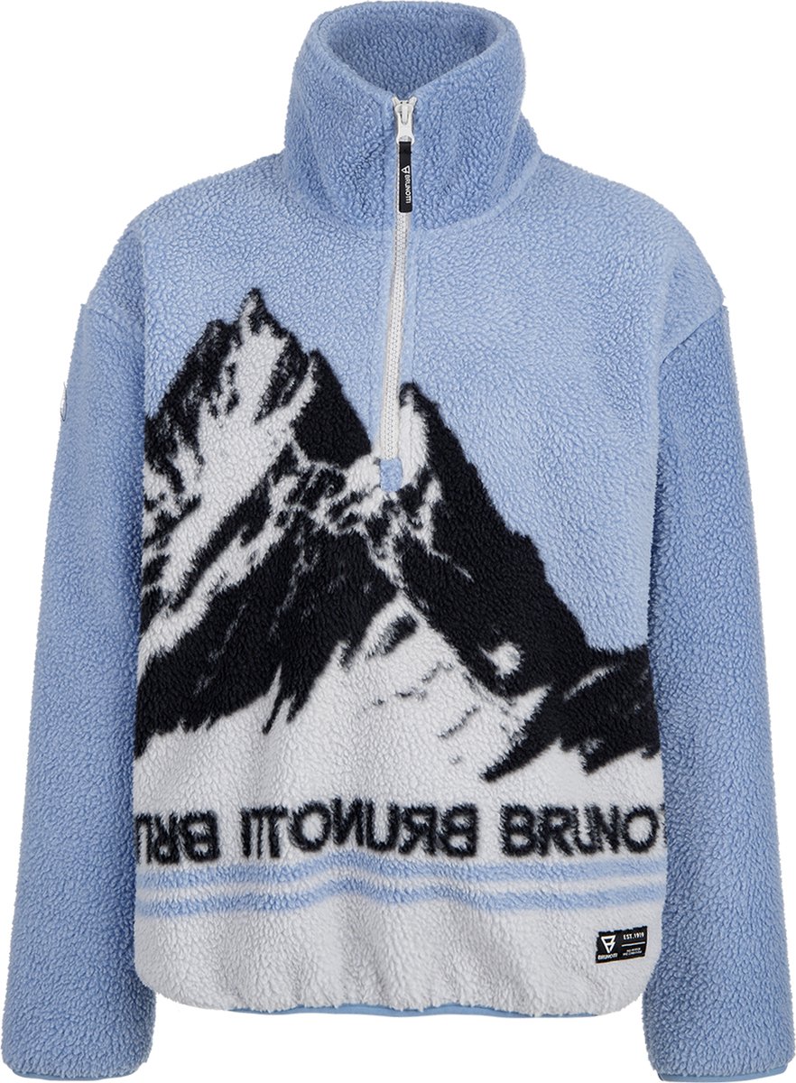 Brunotti Reggios Teddy Fleece Jongens Flint Stone Fleece met Rits Loose Fit Dikke stof Flintstone