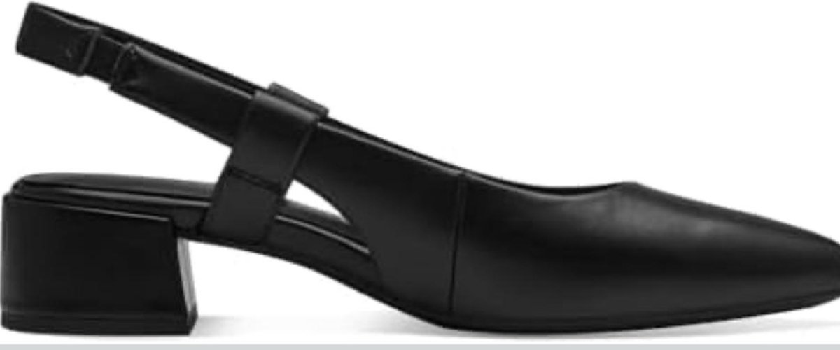 Marco Tozzi 2-29505-42 001 black pump sandaal met hak maat 40 zwart Vegan