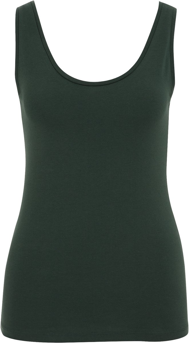 WE Fashion Dames singlet van biologische katoenmix