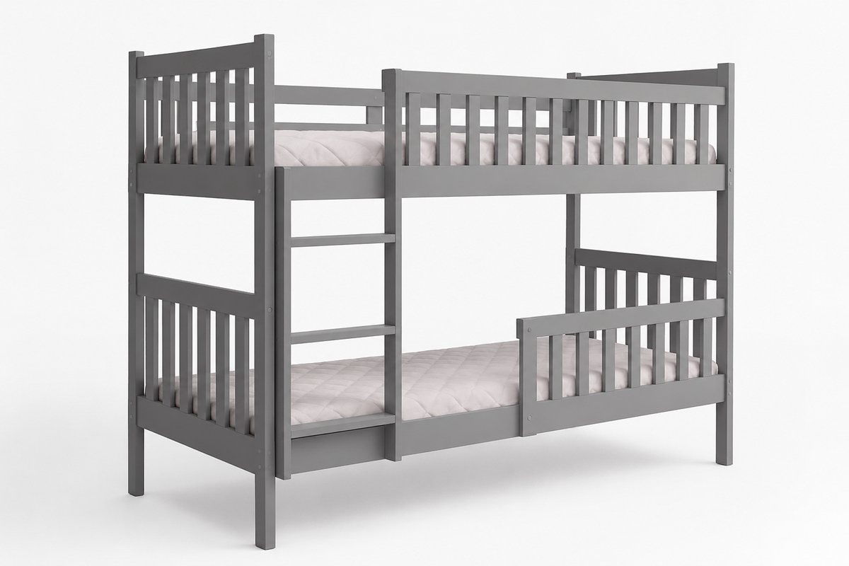 BMS KUBUŚ 90x190 youth bunk bed with mattress, graphite