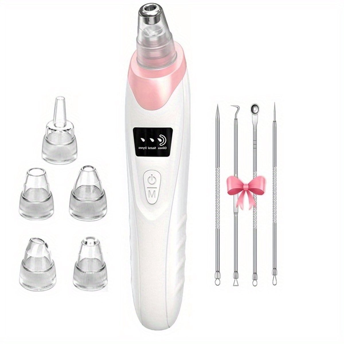 casalora - Premium BlackHead Remover - Poriënreiniger - Mee eters verwijderen - Vacuum Verwijderaar Inclusief Comedonenlepel Set - Meeeters Mee Eter Apparaat - Huidverzorging - Wit