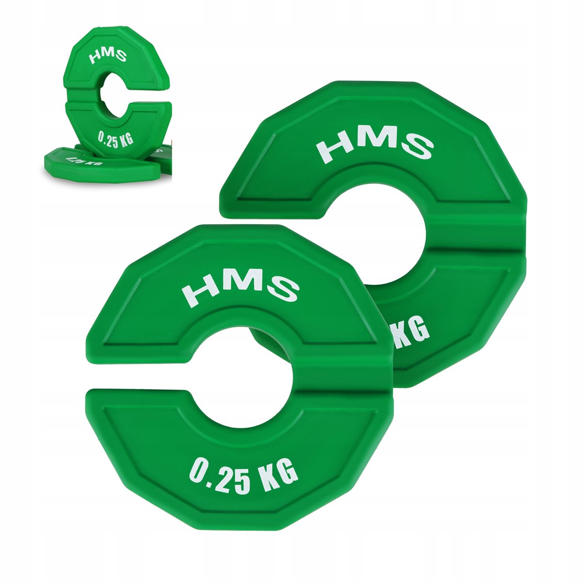 HMS TSN25 Gewichtsplaten 2 x 0,25 kg Groen - Progressieve Training