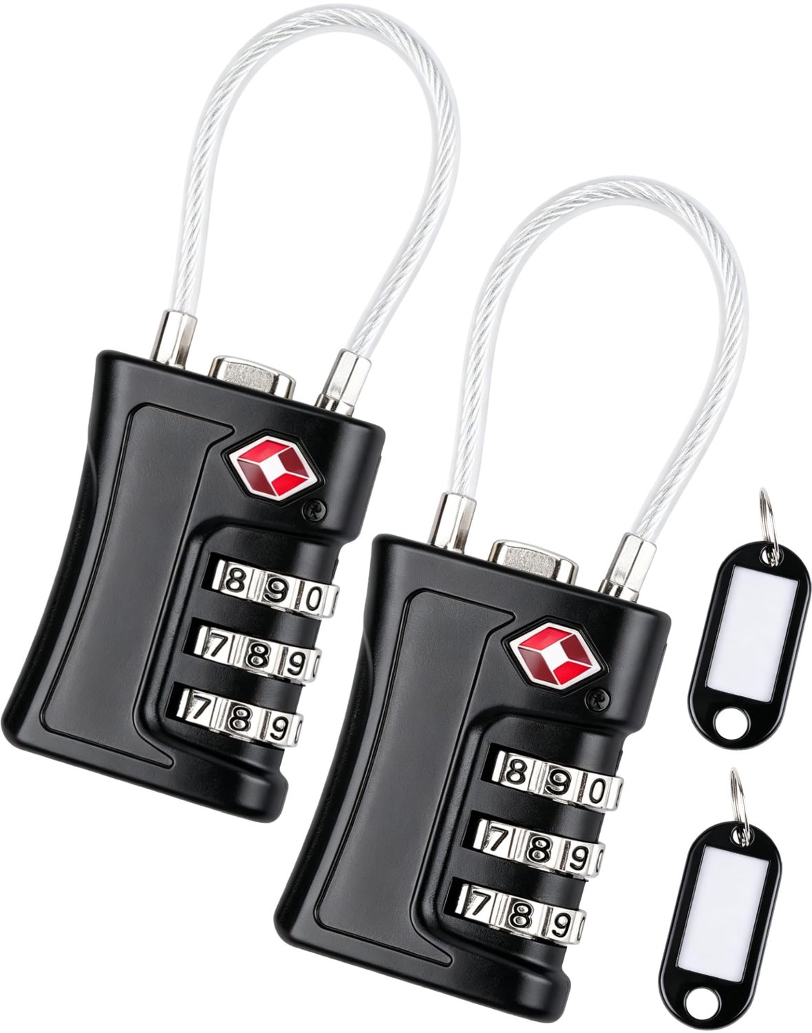 Set van 2 TSA Goedkeurde Bagagesloten met 3-Cijferige Code