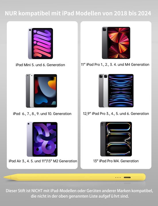 iPad Pen met Snelle Oplading en Palm Rejection — afbeelding 3