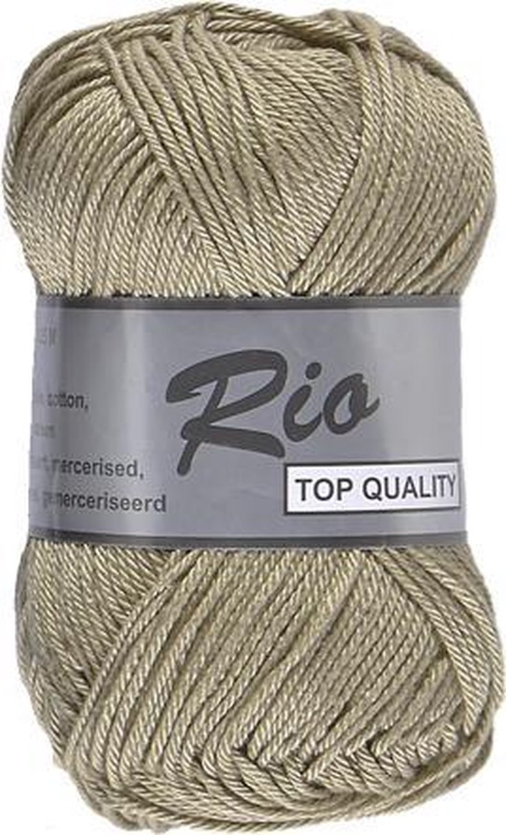 Lammy Yarns Rio katoen garen - licht beige bruin (074) - naald 3 a 3,5 mm - 5 bollen