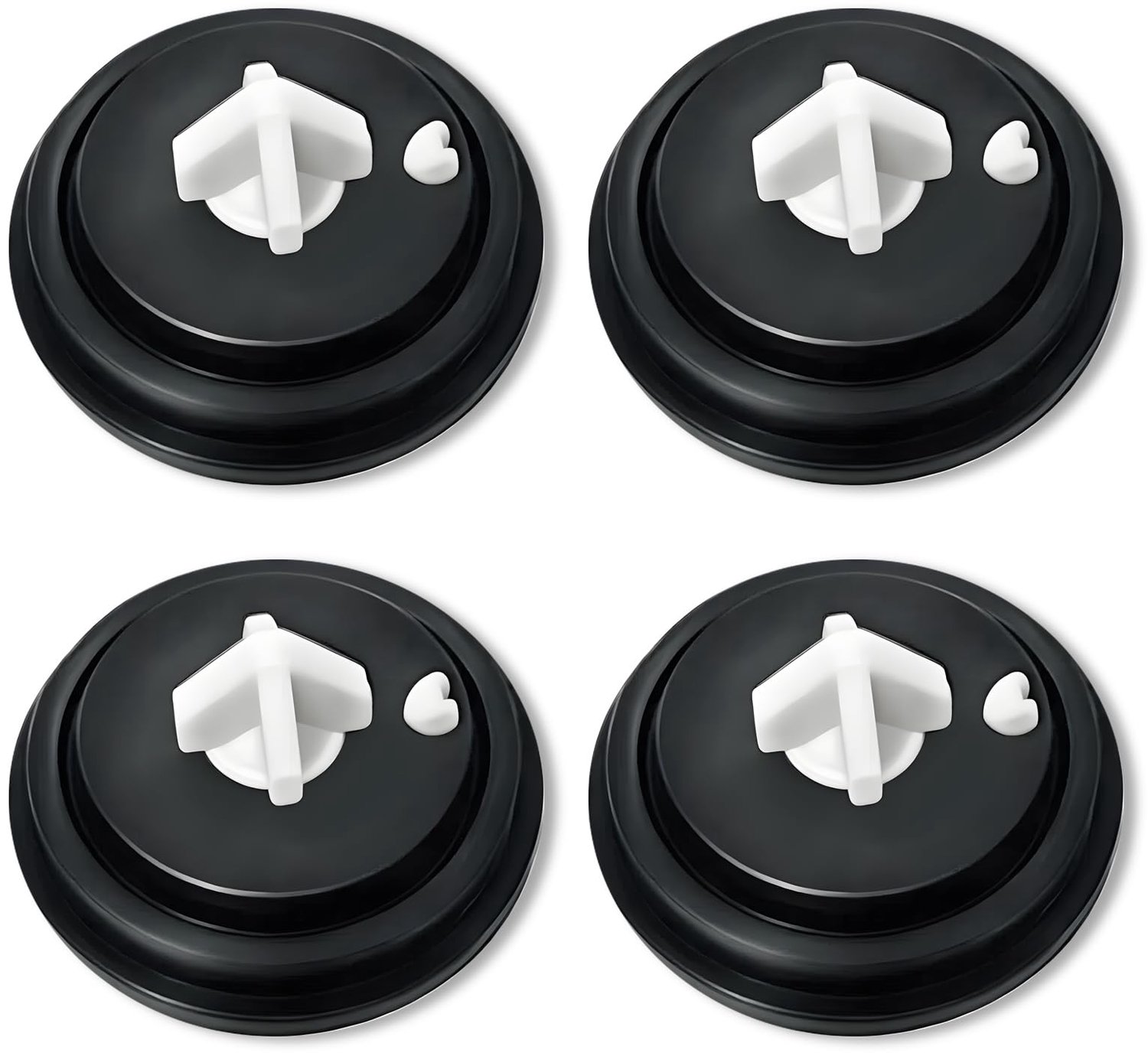 Set van 4 Rubber Membranen voor Toilet Flush Ventiel